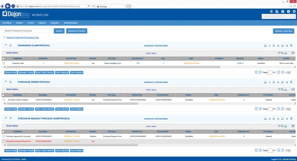 Work queue for accounts payable digital transformation