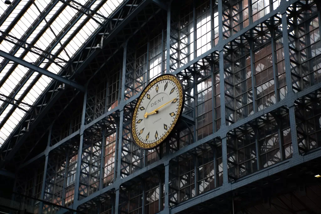 Clockface at St Pancras International Station