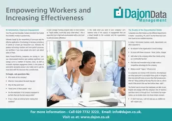 Empowering Workers and Increasing Effectiveness